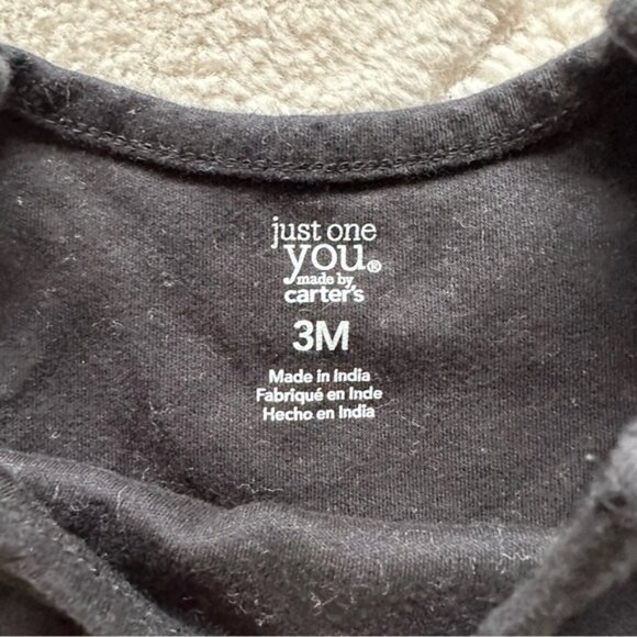 Carter's Just One You | Black Skeleton Halloween Sleep N' Play | Size 3 Months - Picture 9 of 10